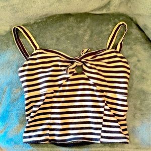 UO | Kimchi Blue Striped Corset Crop Top